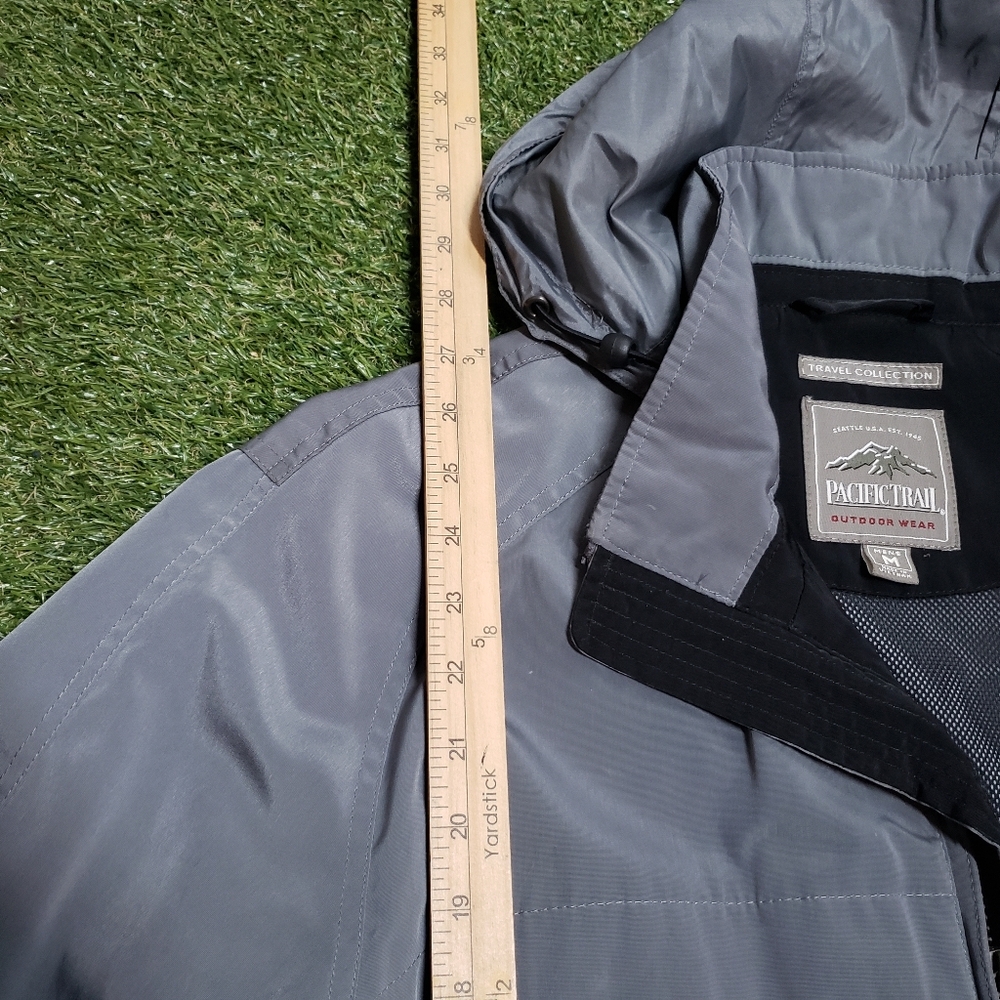 Pacific Trail Mens Black Full ZipRemovable Hooded Lined Jacket Size Medium H1 - Picture 4 of 6